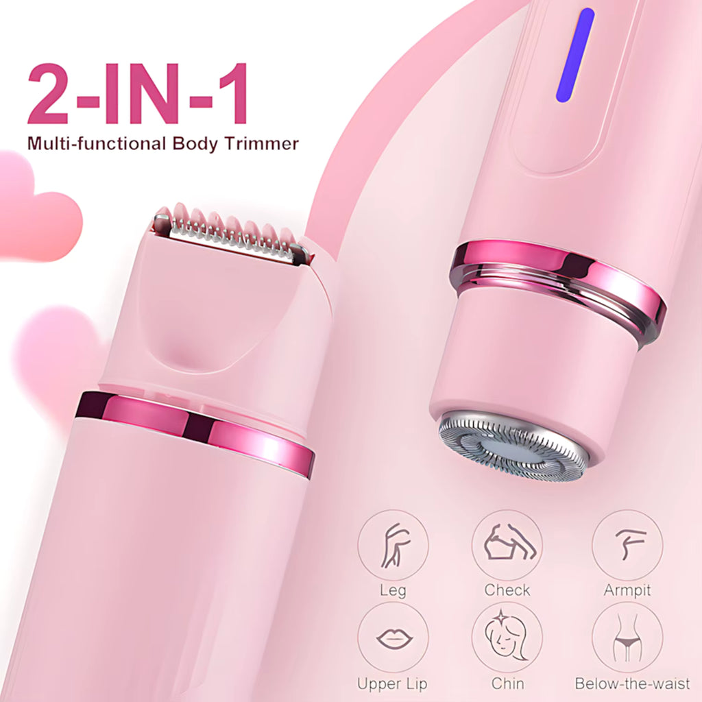 2-in-1 Women’s Electric Hair Remover – Dual Head Bikini & Body Trimmer